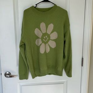 Sold - Happy Flower Knit Sweater